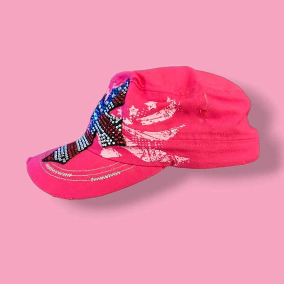 Adult Adjustable Cadet Cap - Blinged Iron Cross - Picture 6 of 9